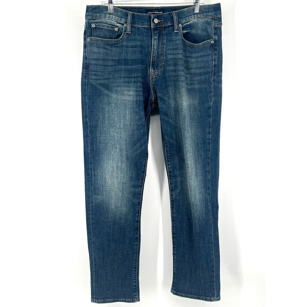 Lucky Brand 410 Athletic Slim Jeans Men 34x32 Blue Denim Stretch